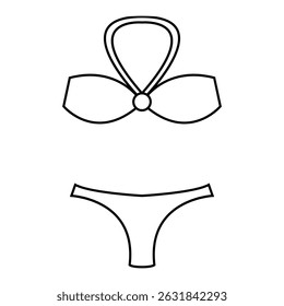 Vector de icono de traje de baño. Leotardo ilustración signo. Símbolo o logotipo del traje de baño.
