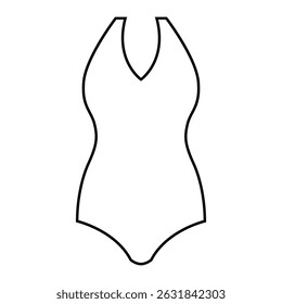 Swimsuit icon vector. Leotard illustration sign. Swimming suit symbol or logo.