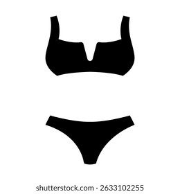 Vector de icono de traje de baño. Leotardo ilustración signo. Símbolo o logotipo del traje de baño.
