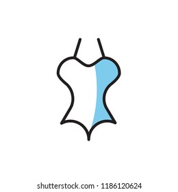 swimsuit icon vector. modern icon design