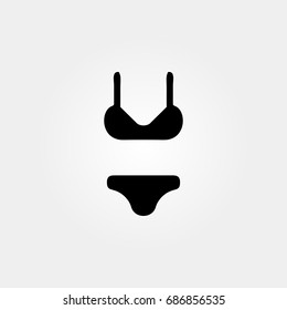 swimsuit icon. vector sign symbol on white background