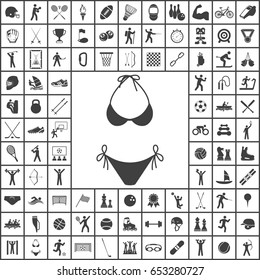 Swimsuit Icon Vector. Sport set of icons