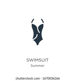 Swimsuit icon vector. Trendy flat swimsuit icon from summer collection isolated on white background. Vector illustration can be used for web and mobile graphic design, logo, eps10