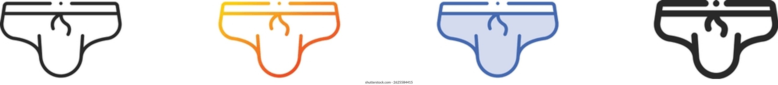 swimsuit icon.Thin Linear, Gradient, Blue Stroke and bold Style Design Isolated On White Background
