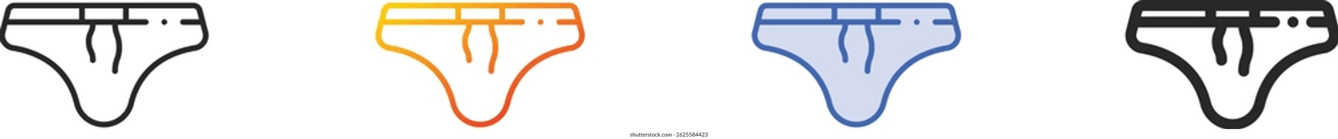 swimsuit icon.Thin Linear, Gradient, Blue Stroke and bold Style Design Isolated On White Background