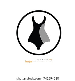Swimsuit icon.vector illustration.