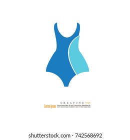 Swimsuit icon.vector illustration.