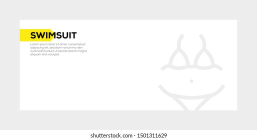 SWIMSUIT AND ILLUSTRATION ICON CONCEPT