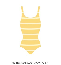 El traje de baño está aislado en un fondo blanco. Ropa de baño en la piscina. Ilustración del material del símbolo del vector.