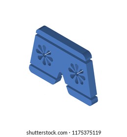 Swimsuit isometric left top view 3D icon