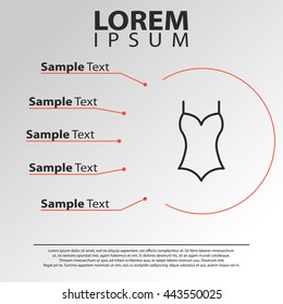 swimsuit line icon. swimsuit infographics template