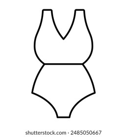 Swimsuit line icon. vector illustration.