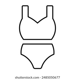 Swimsuit line icon. vector illustration.