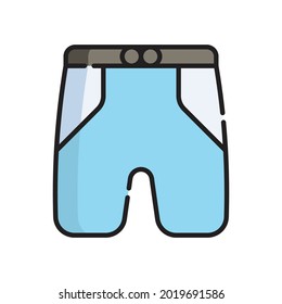 Swimsuit Man Icon Vector Illustration. Flat Outline Cartoon. Travel and Tourism Icon Concept Isolated Premium Vector