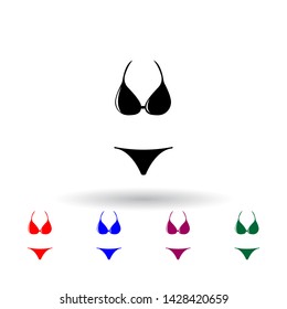 swimsuit multi color icon. Elements of beach holidays set. Simple icon for websites, web design, mobile app, info graphics