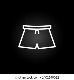 Swimsuit neon icon. Elements of summer set. Simple icon for websites, web design, mobile app, info graphics
