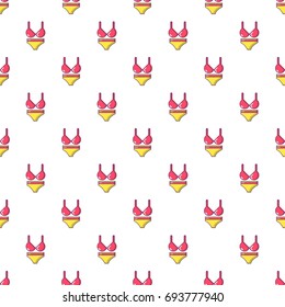 Swimsuit pattern in cartoon style. Seamless pattern vector illustration