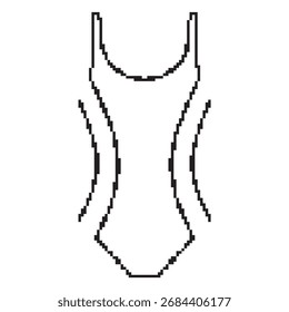 swimsuit pixel icon, 8-bit. Isolated vector illustration.