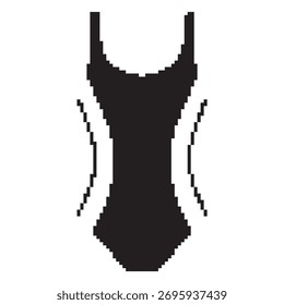 swimsuit pixel icon, 8-bit. Vector illustration on a white background.