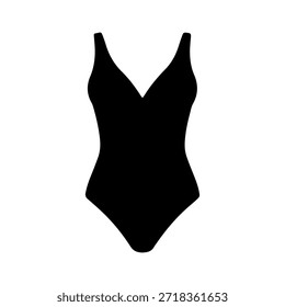 Swimsuit silhouette vector flat illustration design.