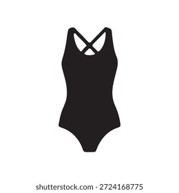 Diseño de ilustración plana de Vector de silueta de traje de baño