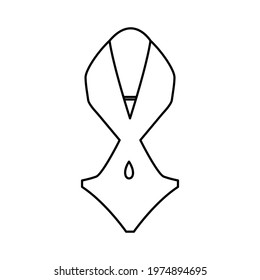 Swimsuit simple icon black. Vector Illustration