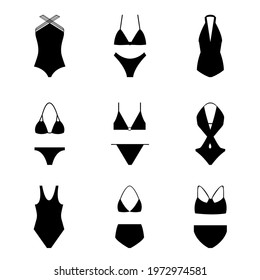 Swimsuit simple icon set. Vector Illustration EPS10