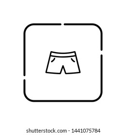 Swimsuit, summer symbol vector icon
