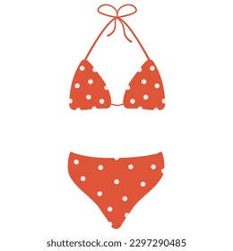 Swimsuit. Summer vector flat illustration
