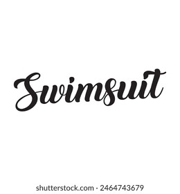 swimsuit text on white background.