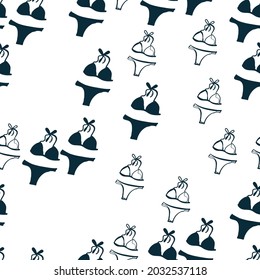 swimsuit traveling vector seamless pattern outline decorative