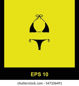 Swimsuit vector black icon. Isolated illustration. Business picture.