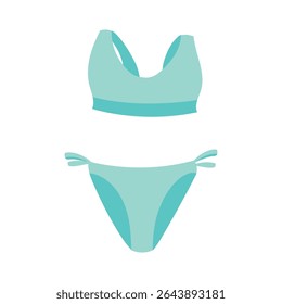 swimsuit. Vector cute illustration of swimsuit on white background in flat style. Vector illustration on the theme of rest and travel