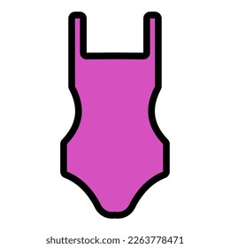 Swimsuit vector flat icon. Isolated swimsuit emoji illustration