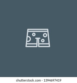 Swimsuit vector icon. Swimsuit concept stroke symbol design. Thin graphic elements vector illustration, outline pattern for your web site design, logo, UI. EPS 10.