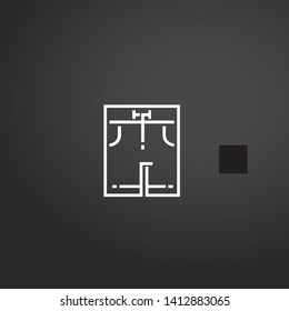 Swimsuit vector icon. Swimsuit concept stroke symbol design. Thin graphic elements vector illustration, outline pattern for your web site design, logo, UI. EPS 10.