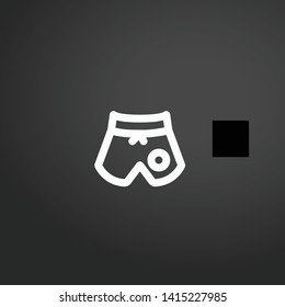 Swimsuit vector icon. Swimsuit concept stroke symbol design. Thin graphic elements vector illustration, outline pattern for your web site design, logo, UI. EPS 10.