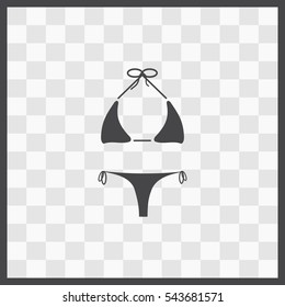 Swimsuit vector icon. Isolated illustration. Business picture.