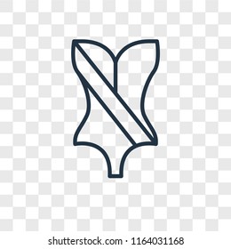 Swimsuit vector icon isolated on transparent background, Swimsuit logo concept