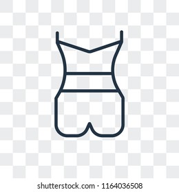 Swimsuit vector icon isolated on transparent background, Swimsuit logo concept