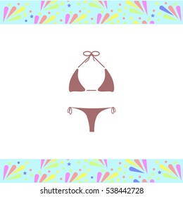 Swimsuit vector icon on white background. Isolated illustration. Business picture.