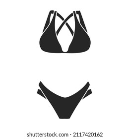 Swimsuit vector icon.Black vector icon isolated on white background swimsuit.