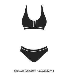 Swimsuit vector icon.Black vector icon isolated on white background swimsuit.