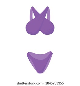 Icono de vector de traje de baño.Icono de vector de dibujos animados aislado en traje de baño de fondo blanco.