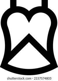 Ilustración del vector Swimsuit en un fondo transparente.Símbolos de calidad premium.Icono vectorial de trazo para el concepto y el diseño gráfico.