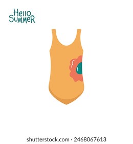 swimsuit vector illustration. summer theme