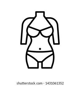 Swimsuit vector, Summer Holiday related line style icon