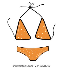 swimsuit women draw vector illustration