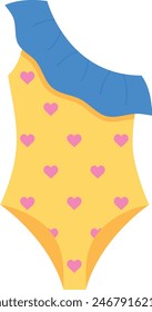 Imagen de Vector retro amarillo del traje de baño