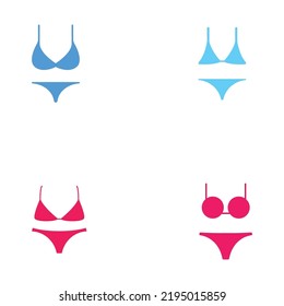 Swimsuits or Bikini Icon isolated on white background. Two piece bikini panties bikini bra swimsuit icon for apps and websites. bikini icon vector from travel concept